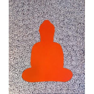 G. N. Qazi, Meditation-2, 36 x 48 inch, Acrylic On Canvas, AC-GNQ-110